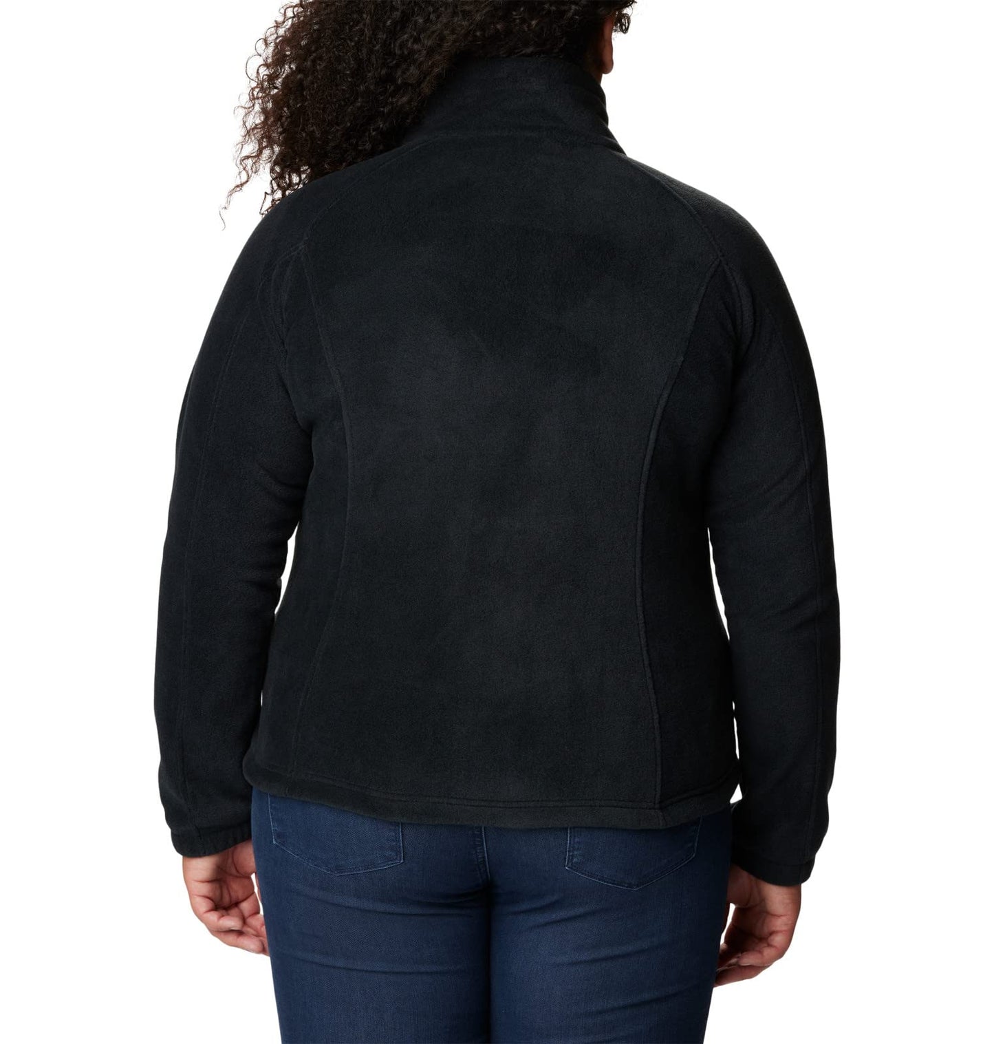 Columbia Women's Benton Springs Full Zip Jacket, Soft Fleece with Classic Fit, Black, 1X