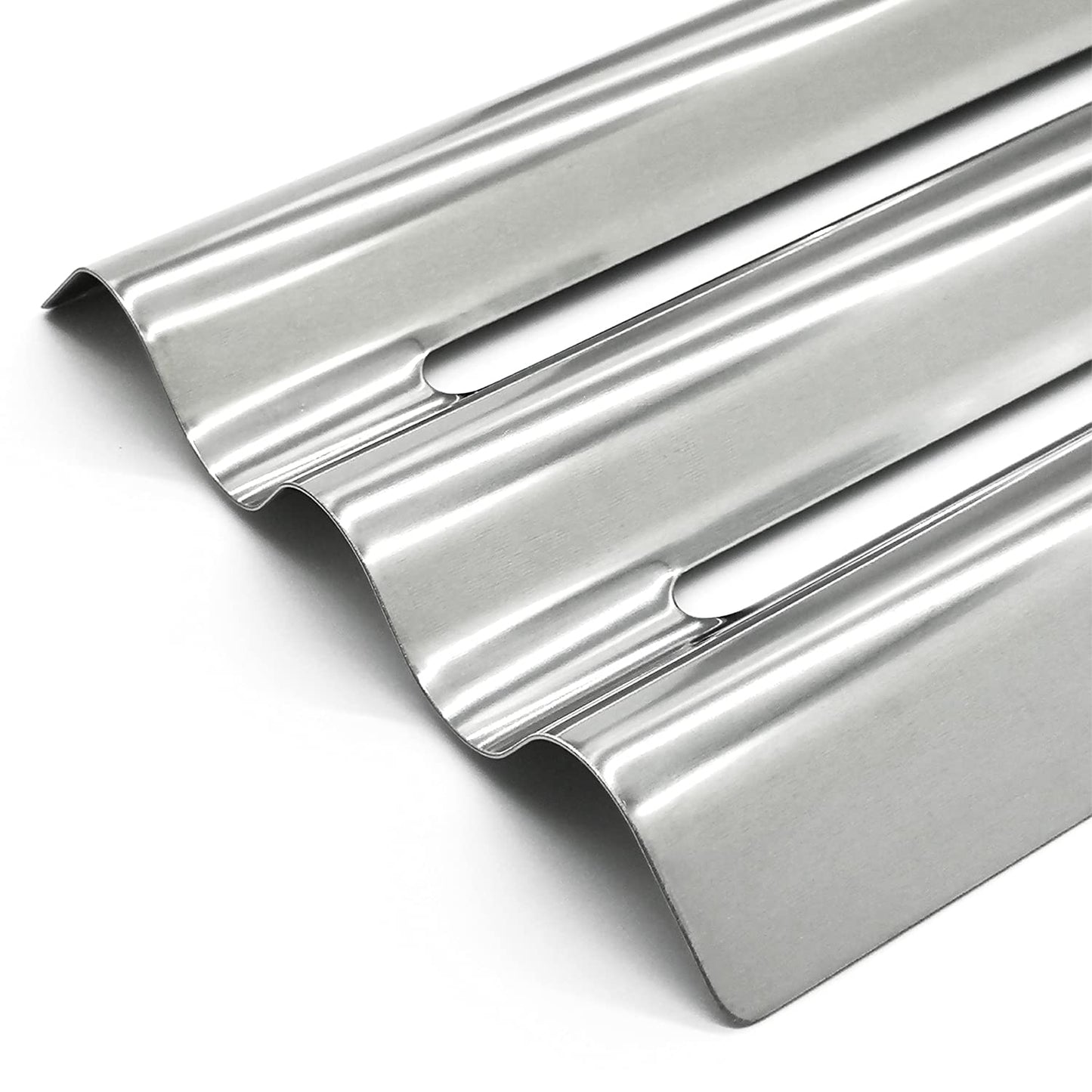 WEMEIKIT 3 Pcs BBQ Heat/Sear Plate Replacement Part for Napoleon Gas Grills as LEX, Legend, Mirage, Lifestyle Series of 485, 605, 730 Models, 16 1/2 x 6” Stainless Steel Heat Shield Flame Tamer