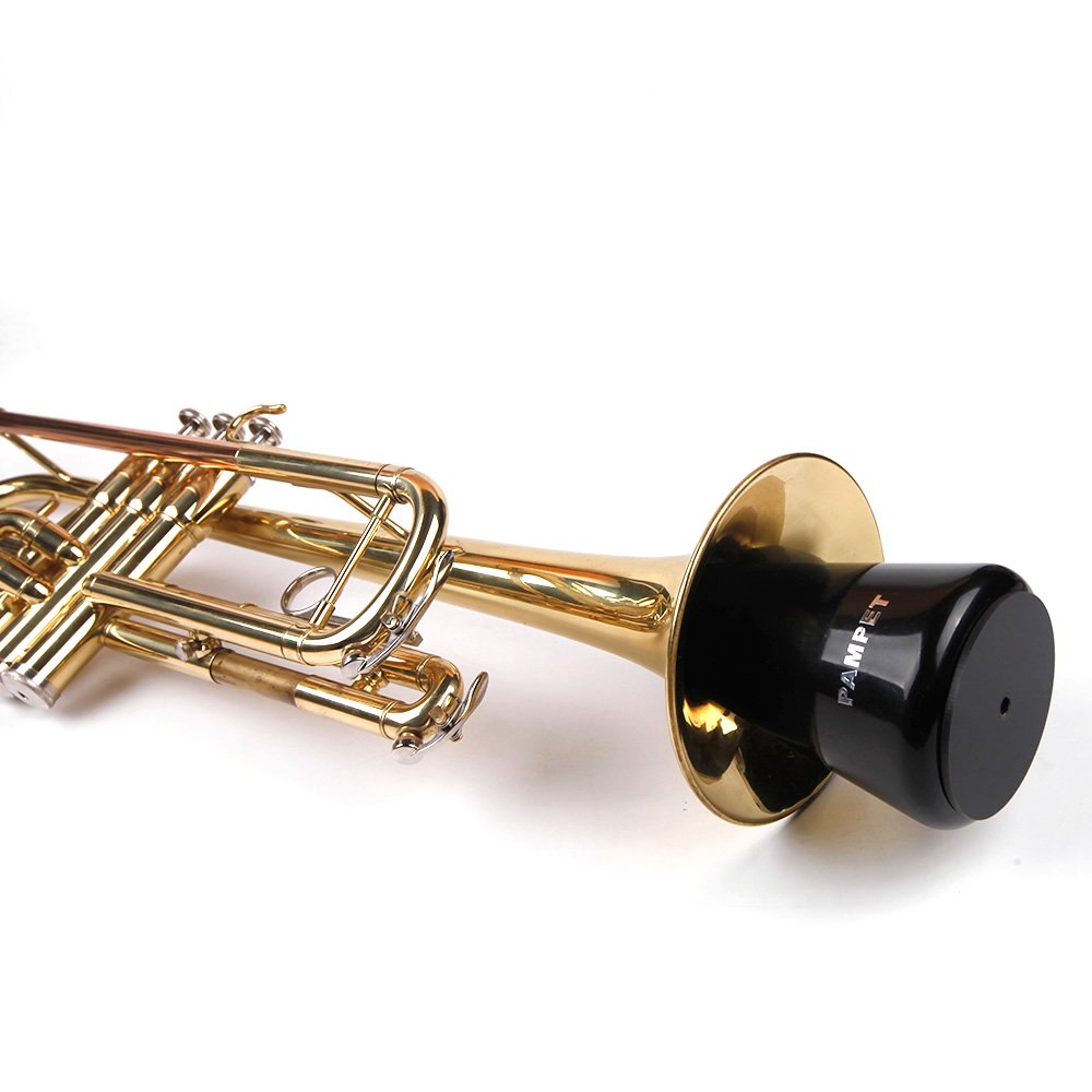 Pampet Lightweight Practice Trumpet Mute Silencer，Trumpet Straight Mute (Black)