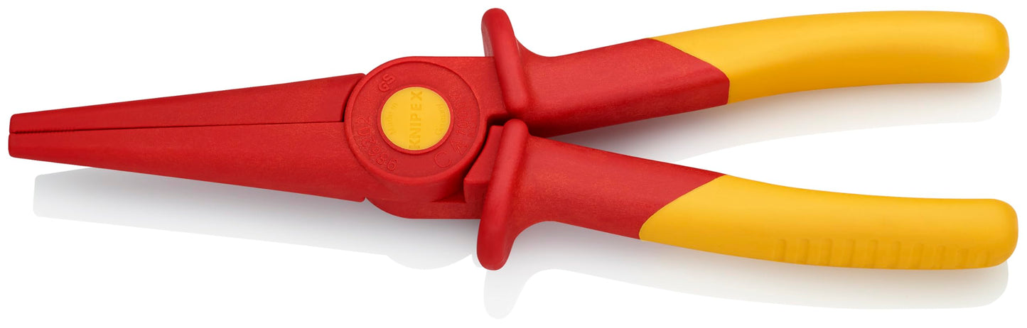Knipex Tools 98 62 02 Flat Nose Plastic Pliers 1000V Insulated, Red/Yellow
