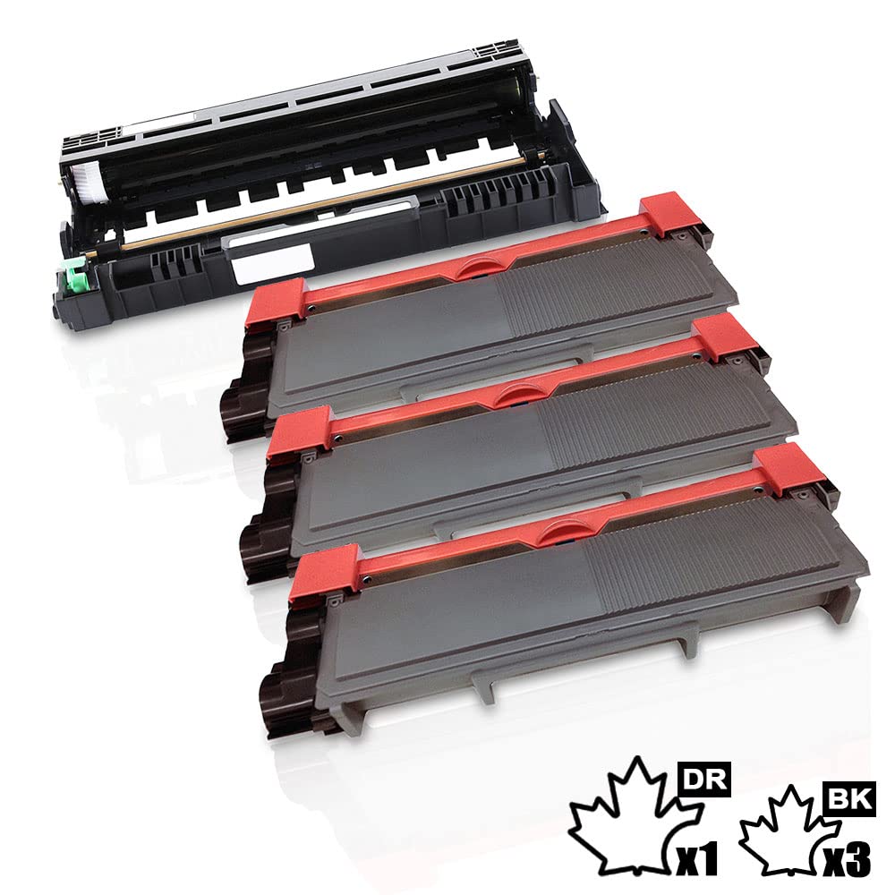 4PK-1 Inkfirst DR630 DR-630 Drum Unit + 3 TN660 TN-660 High Yield Toner Cartridges (3 Toner + 1 Drum) Compatible Replacement for Brother MFC-L2700DW MFC-L2720DW MFC-L2740DW HL-L2300D HL-L2305W