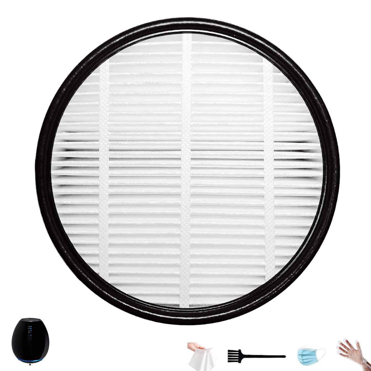 HAP600B-TU 360° HEPA Air Intake Filter Replacement Compatible with Holmes Egg Air Purifier HAP600B-TU, High-Efficiency Filtration, 1-Pack