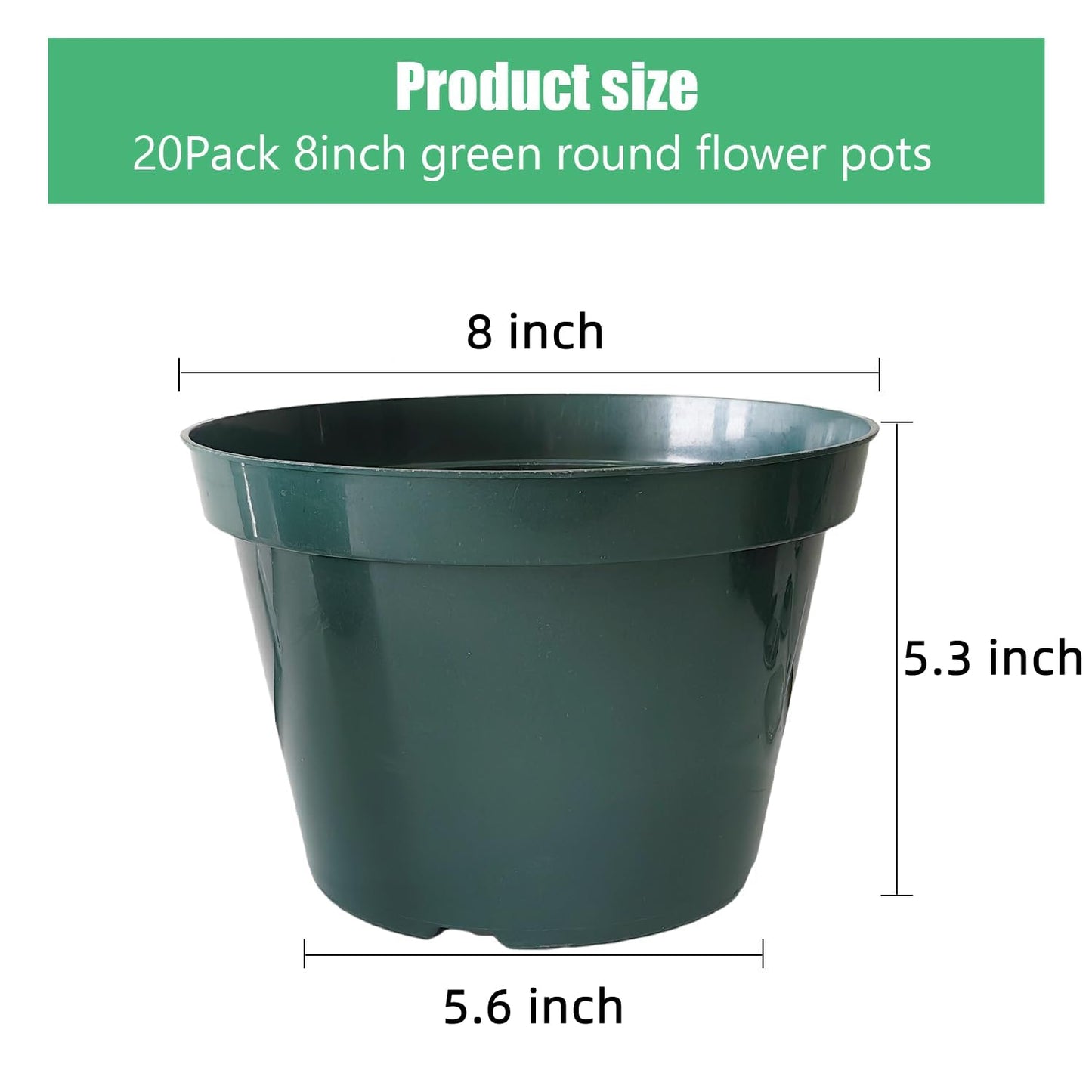 DAPERCI RooTrimmer 8 inches Nursery Pot Plant Grow Sturdy Flower pots in Bulk Price 20P