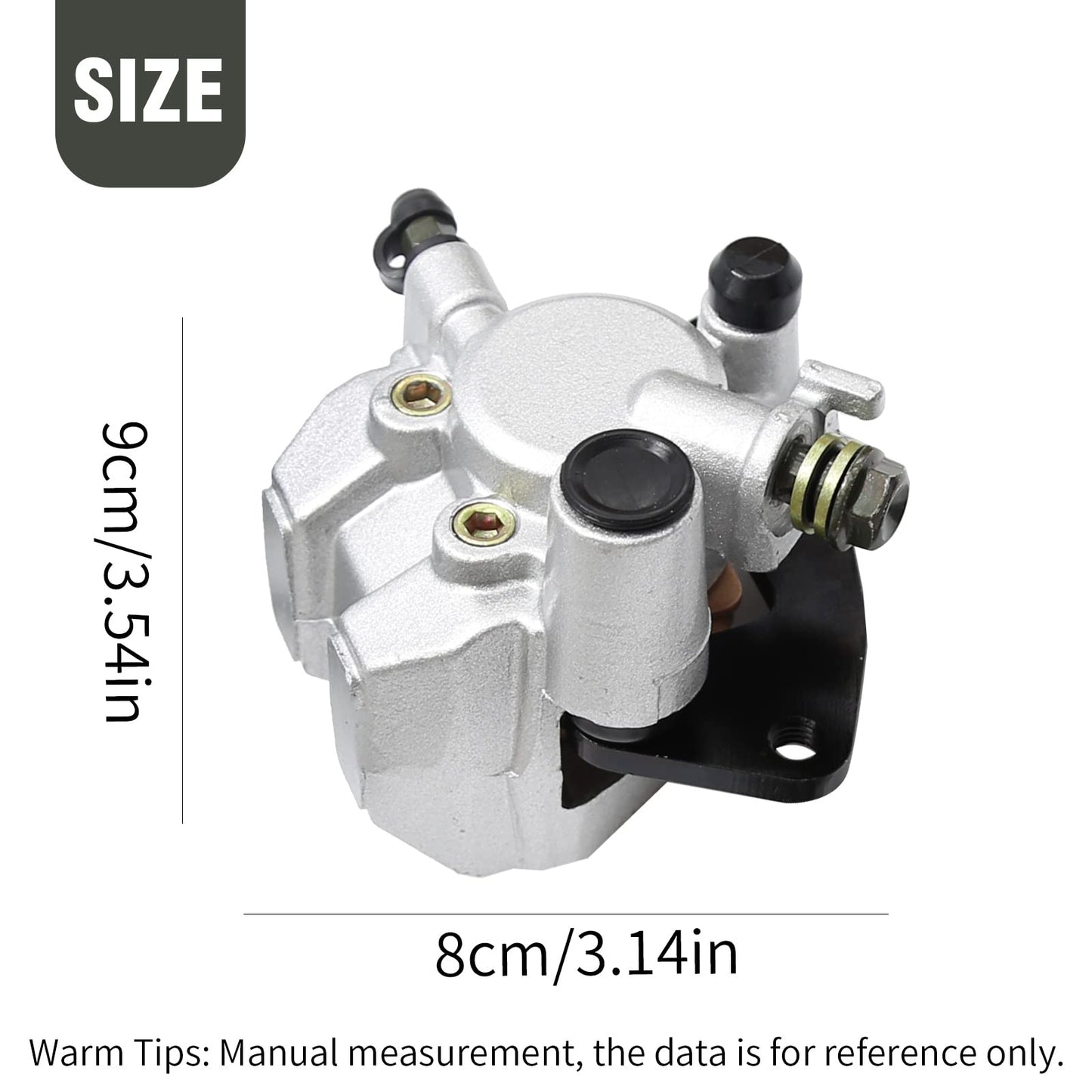 EATAKWARD Front Left & Right Brake Calipers & Pads 3GD-2580T-01-00 3GD-2580U-01-00 Replacement for Yamaha Banshee Big Bear Grizzly Kodiak Warrior Wolverine YFM 125 250 350 400 450 660 YFZ350 (Black)