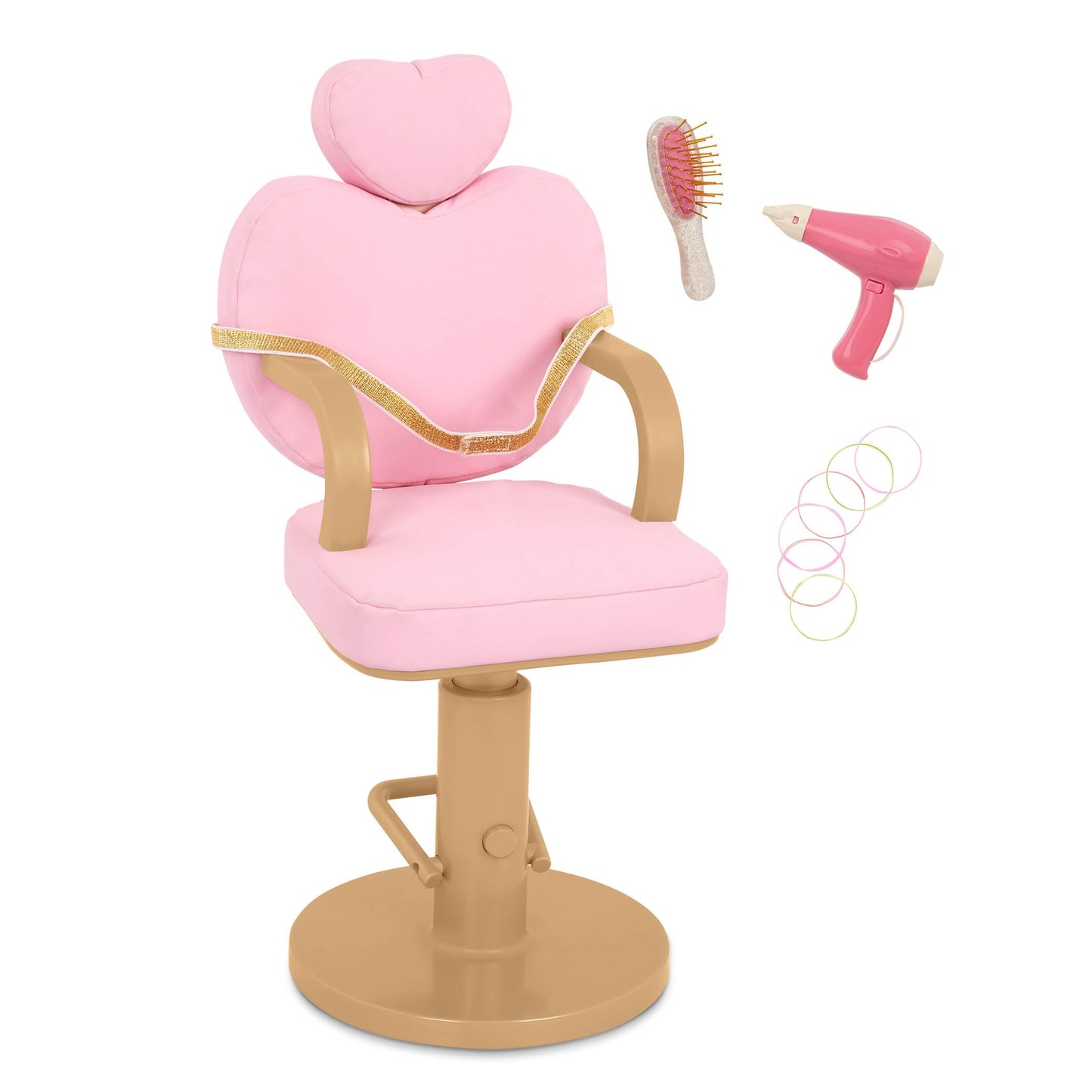 Our Generation – Doll Salon Chair Playset – Hair Dryer with Sound & Styling Accessories – 18-inch Doll Accessories – Pretend Play – Toys for Kids Ages 3 Years & Older – Sweet Styles