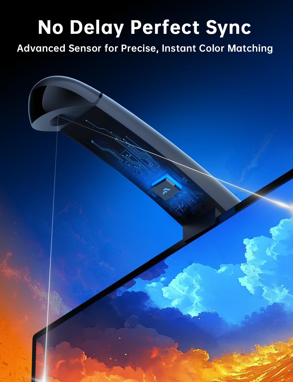 FFJ TV LED Backlight Strip, 14.7ft Cuttable TV Backlight Sync to 55-65 Inch TVs, TV Lights with Sensor, Smart App Control, Game & Music Sync Color Changing