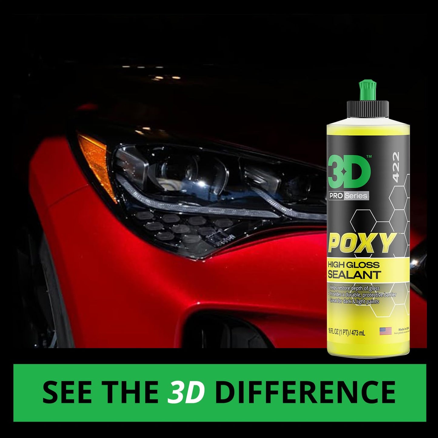 HD Poxy Paint Sealant High Gloss Automotive Restoration Montan Car Wax - 16 oz. | Paint Protection, Sealant & Shine | Easy On Application | Made in USA | All Natural | No Harmful Chemicals