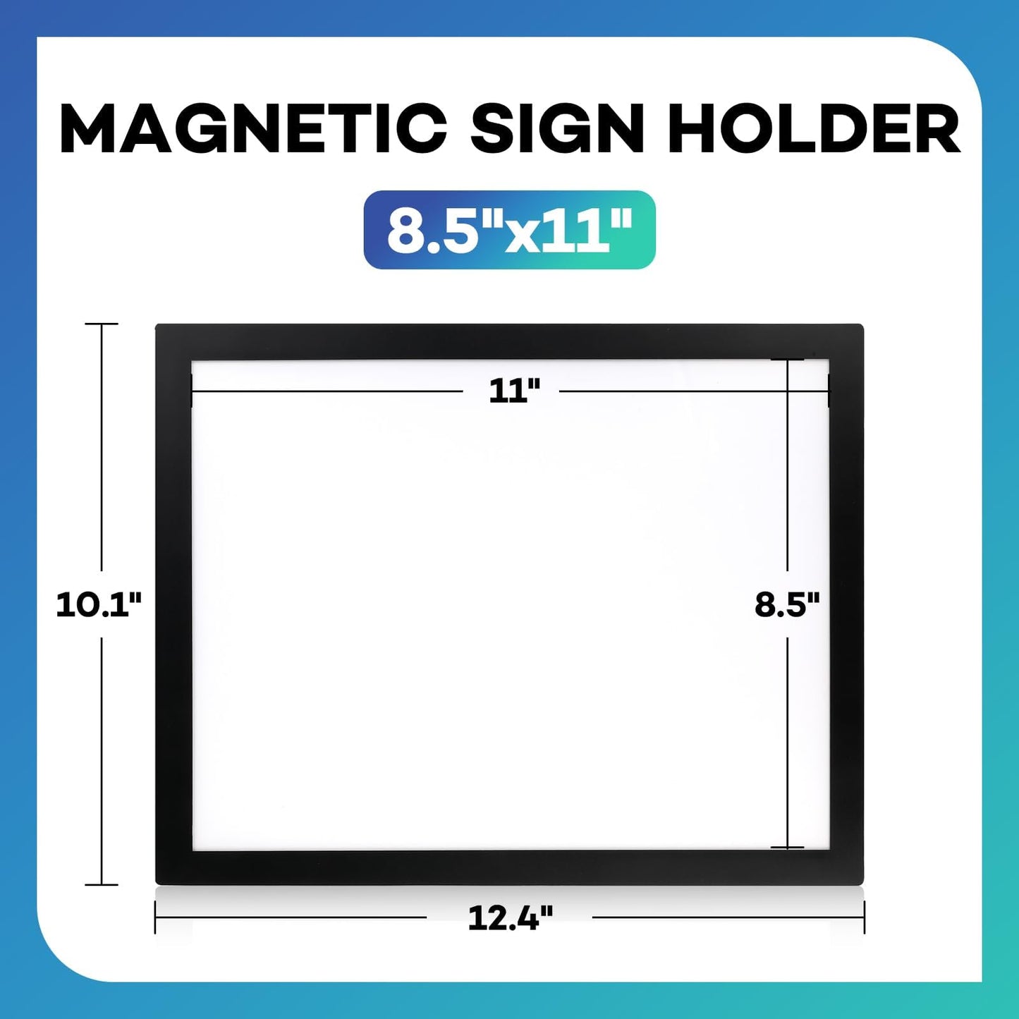 16 Pack Magnetic Sign Holder 8.5 x 11,Self-Adhesive Magnetic Wall Mount Sign Holder , Magnetic Document Holder for Wall Window Office Poster Store