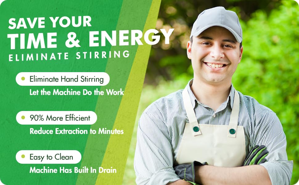 BUBBLEBAGDUDE Bubble Machine 5 Gallon 220 Micron Zipper Bag w/ 110 Volts Mini Washer Set - Herbal Bubble Ice Bag Essence Extractor Kit - Plant & Herb Extraction Bags, 2 String Locking System