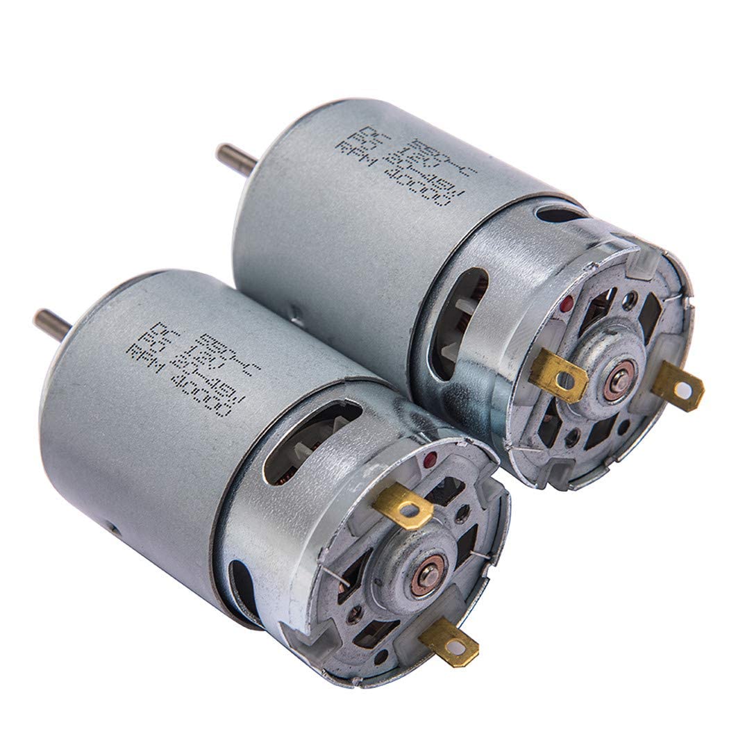 2 Pcs Universal 550 40000RPM Electric Motor RS550 12V Motor Drive Engine Accessory for RC Car Children Ride on Toys Replacement Parts