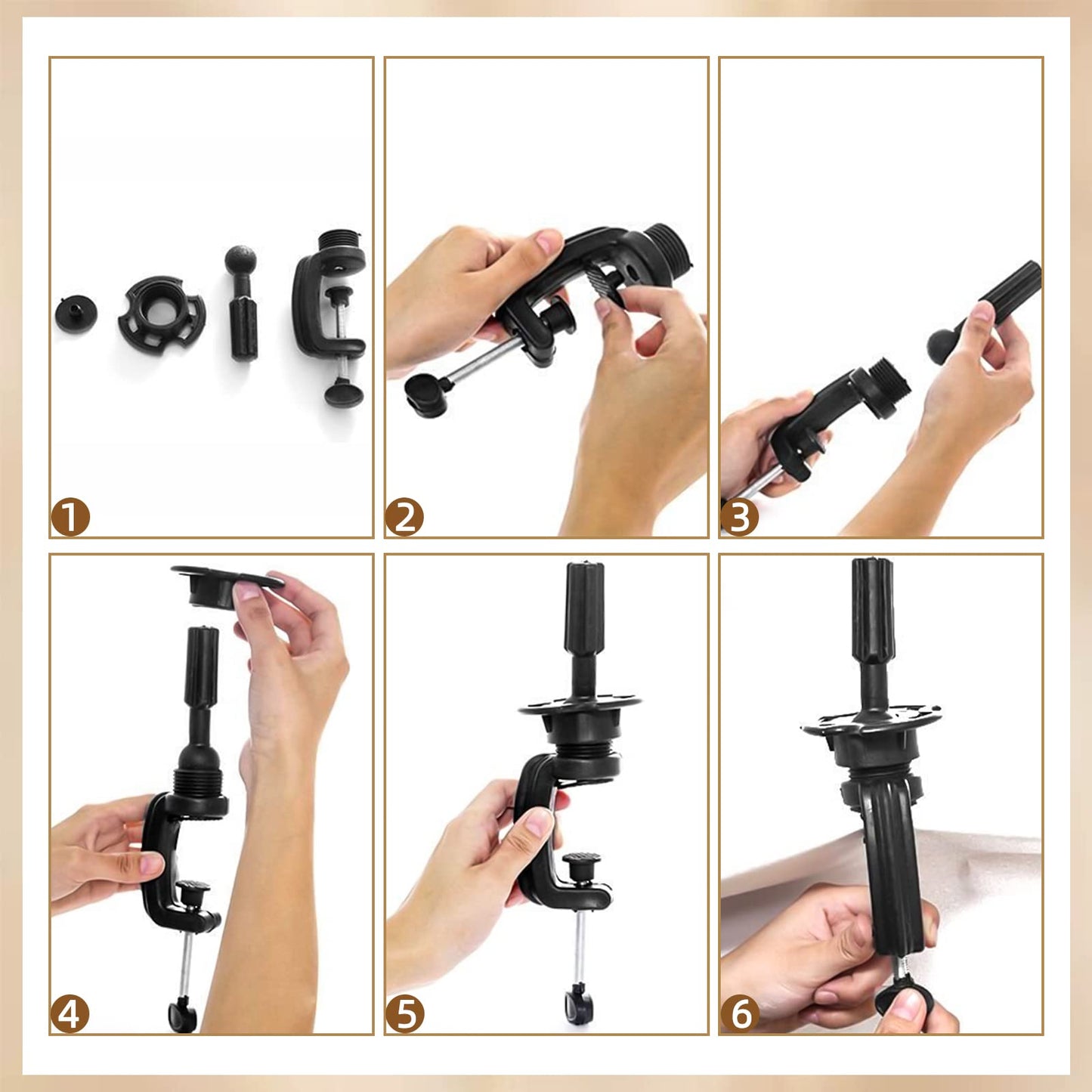 Mannequin Head with 100% Human Hair, MYSWEETY Doll Head for Hair Styling, Manikin Head Cosmetology Makeup Hairdressing Training Head with Clamp Holder and Tools(18" Brown, Makeup)