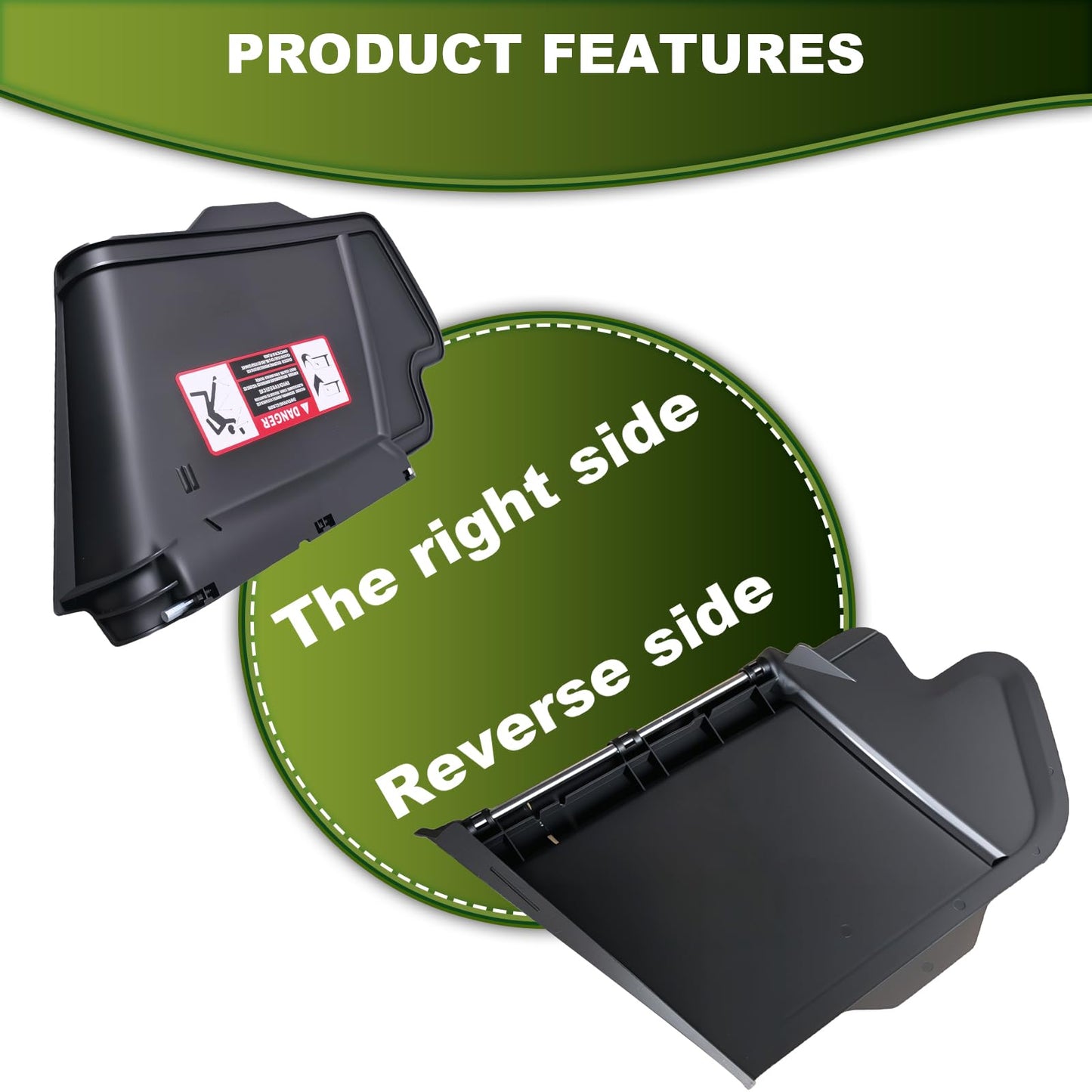 sanbaiyi Replacement Part TCA16388 Mower Deck Side Discharge Chute Kit Compatible with John Deere 48C, 54C, 54D, 62D Fits Lawn and Garden Tractor Models: GX255, GX325, GX335, GX345 Lawn Tractors