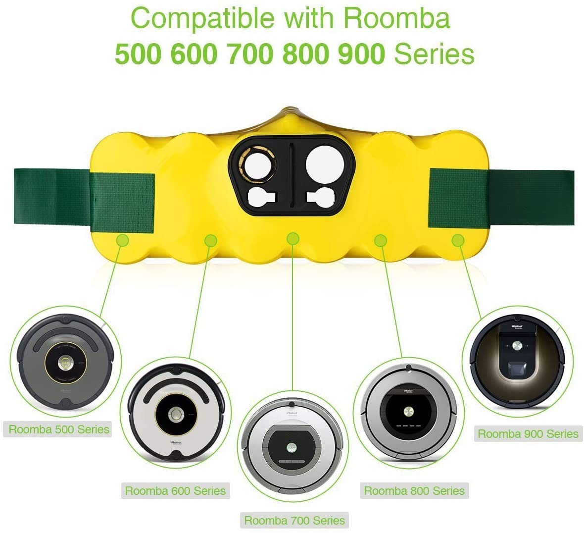 TREE.NB 4000mAh NI-MH Battery Compatible with Roomba 500 510 520 531 532 540 550 552 560 570 585 595 600 620 630 650 655 660 700 760 770 780 790 800 870 880 890 900 980