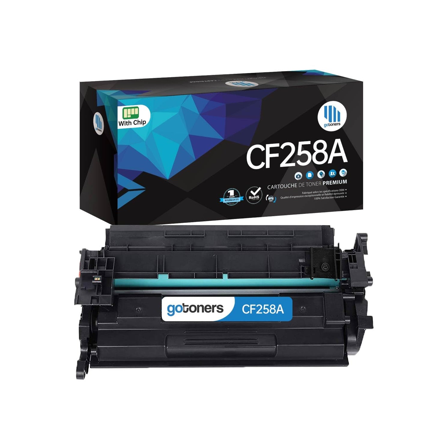 (with Latest CHIP) Gotoners 58A CF258A Toner Compatible for HP 58X CF258X Work with HP LaserJet Pro M404DW MFP M428DW M428FDW M404DN M404N Printer Ink