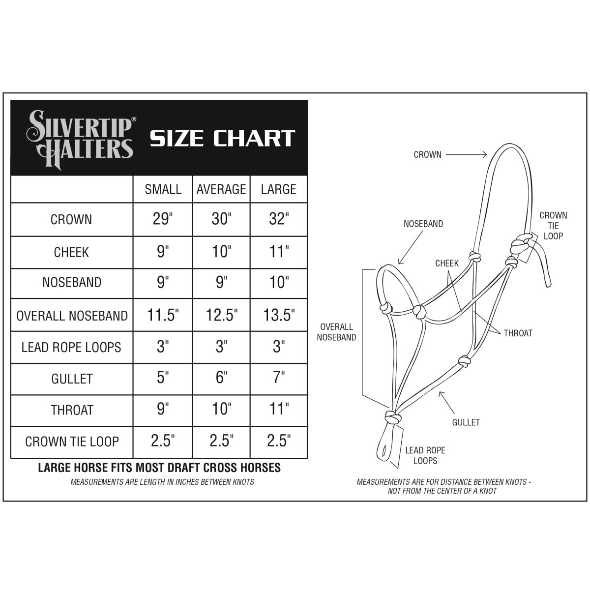 Weaver Leather Silvertip Four Knot Rope Halter, Black, Average