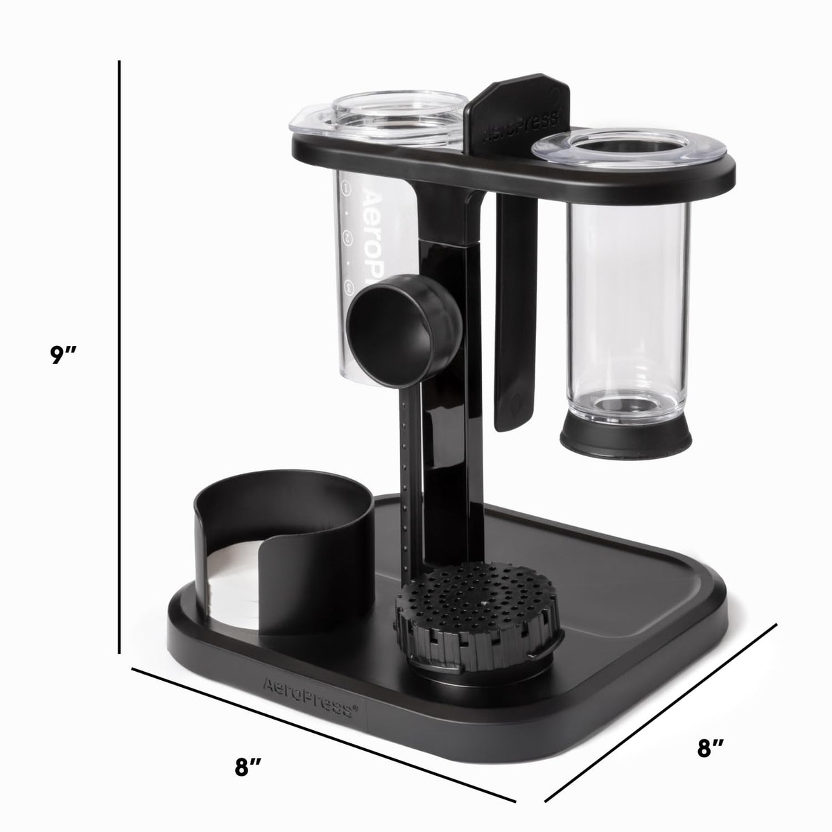AeroPress Organizer Stand, Durable Coffee Bar Station and Compact Storage Solution Fits Every AeroPress Manual Coffee Maker (Except Premium and Go)
