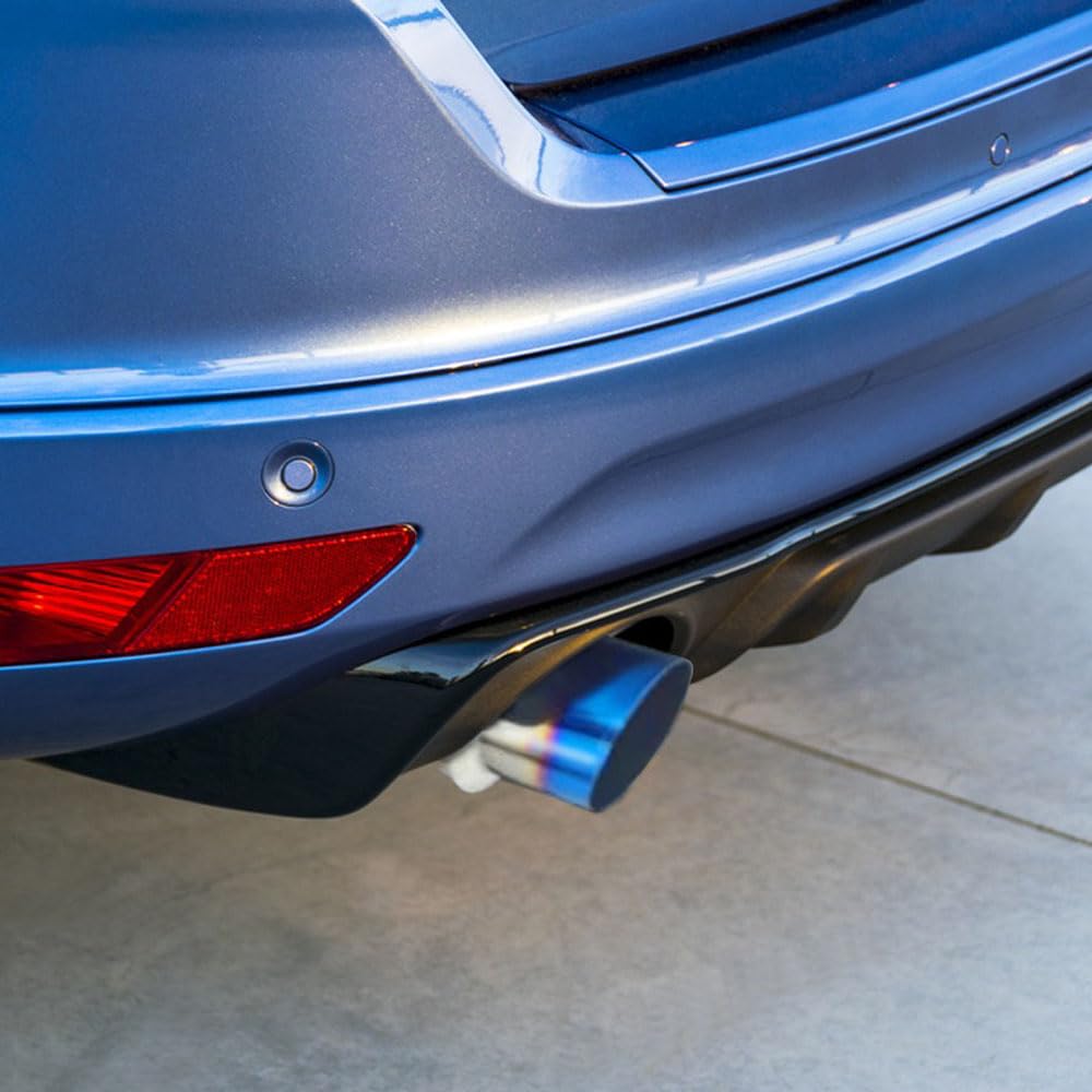 Exhaust Muffler, Universal Stainless Steel Exhaust Tip, 14.8" Length Performance Muffler (2'' Inlet 3'' Outlet)