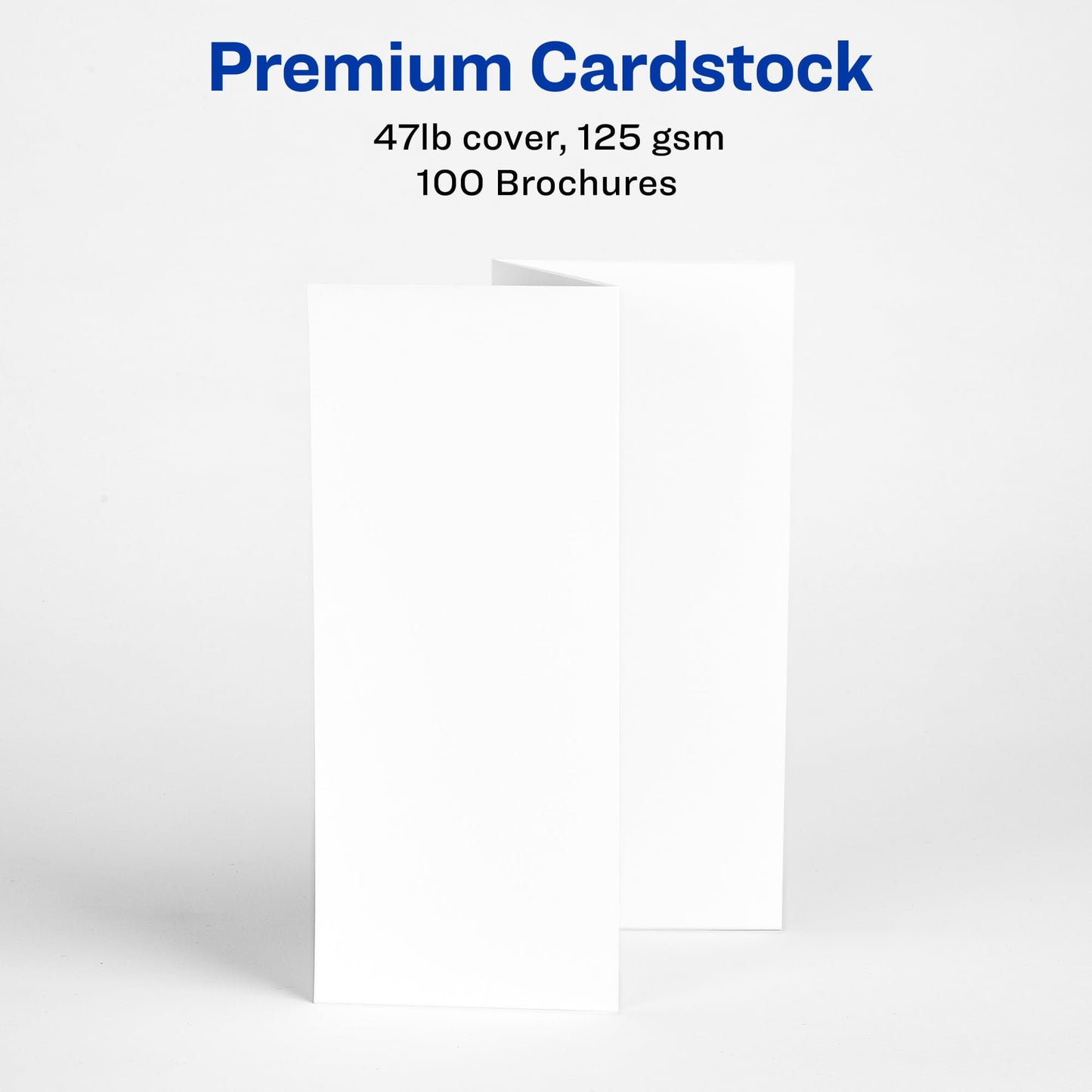 Tri-Fold Brochures, Inkjet, White, Matte, 1-up, 100-sheets