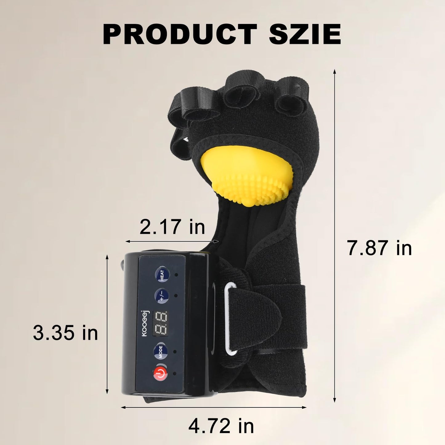 BUIFAC Infrared Electric Hot Compress, Hand Reha/bilitation Ma/ssage Ball, Passive Finger Training to Prevent Finger Flexion