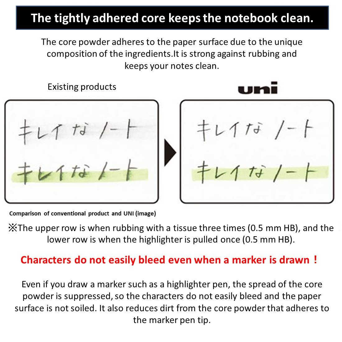 Uni Mechanical Pencil Lead,"The Uni" Smudge-Proof Leads 0.5mm（ULS0540）/HB,H,2H,3H,4H,B,2B,3B,4B,F 10Pack/total 400 Leads, amazdone Sticky Notes Value Set