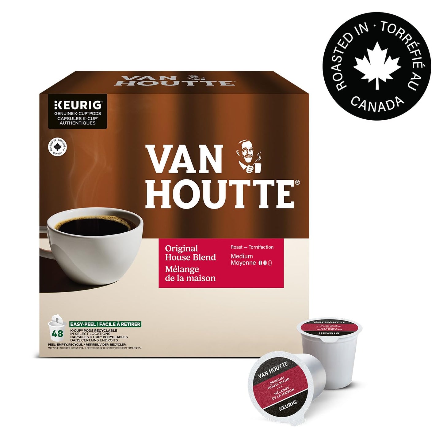 Van Houtte Original House Blend K-Cup Coffee Pods, 48 Count For Keurig Coffee Makers