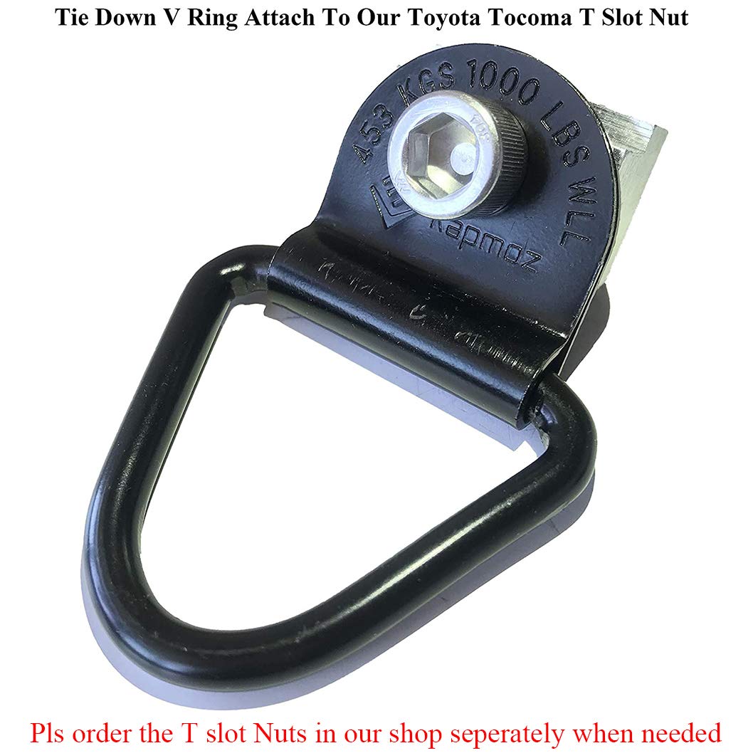 Heavy Duty Truck Bed Tie Down Anchors Rings Trailers Hook Cargo Bolt on V Ring Pickups Rail Accessories (10 Pack 10000 LBS)