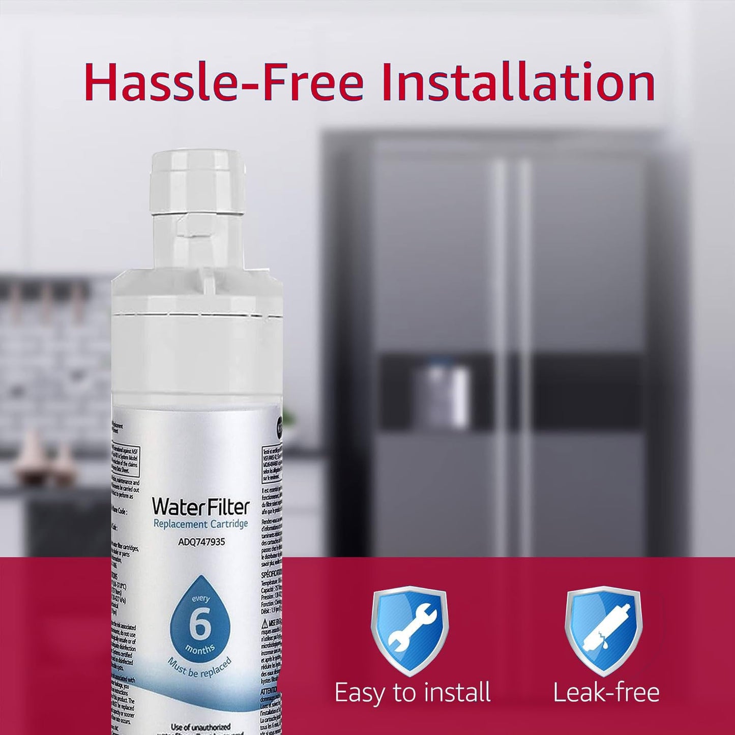3-Pack Refrigerator Water Filter Replacement, LT1000P, 6-Month/200-Gallon Capacity