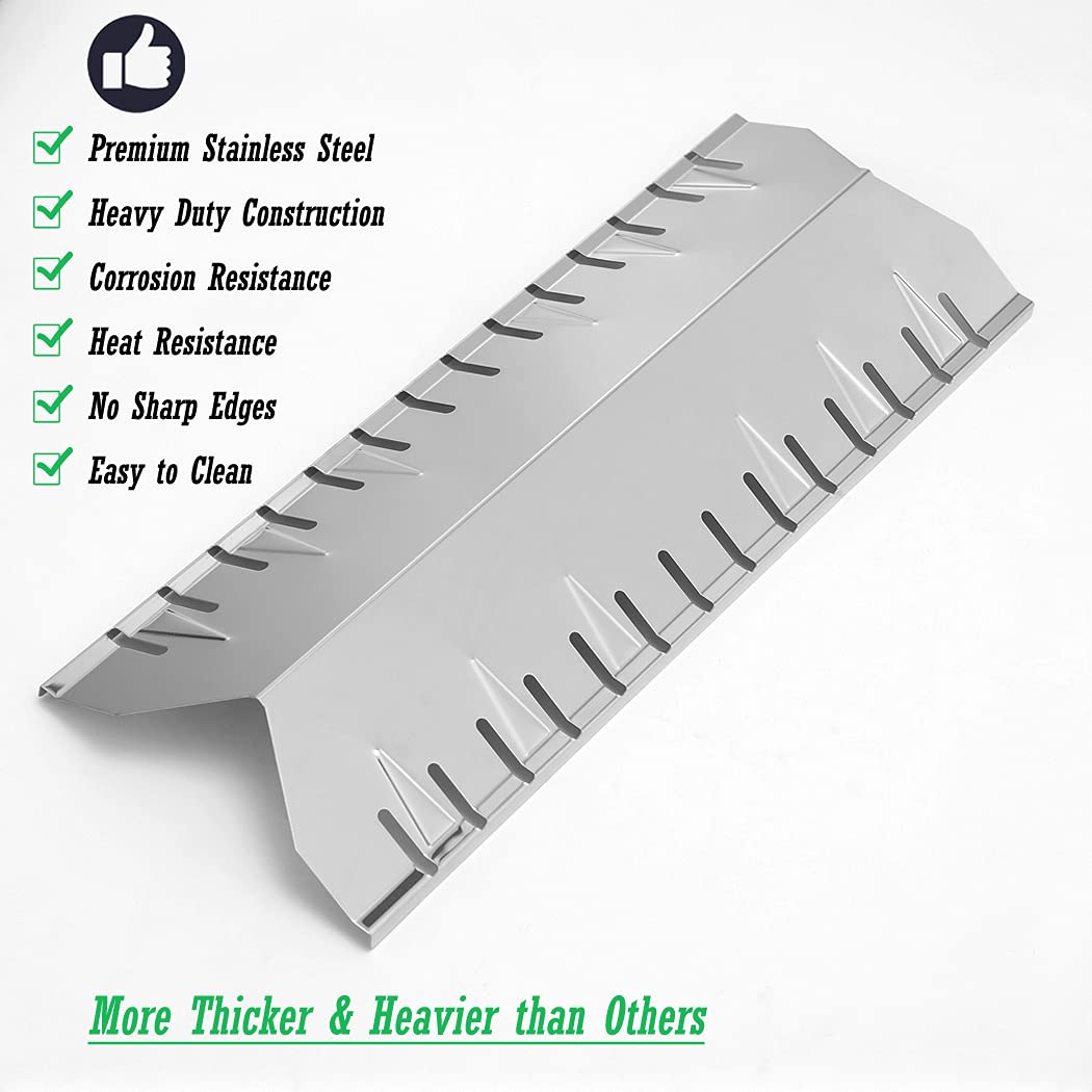 BBQSAVIOR SP77 BBQ Heat Shield Replacement Parts for Huntington 6301-24, 6300-14, 6301-14, 30040HNT, 24025HNT, Master Forge 30030MSF Broil-Mate Fiesta, Grill Heat Plate Tent 19 9/16 inch