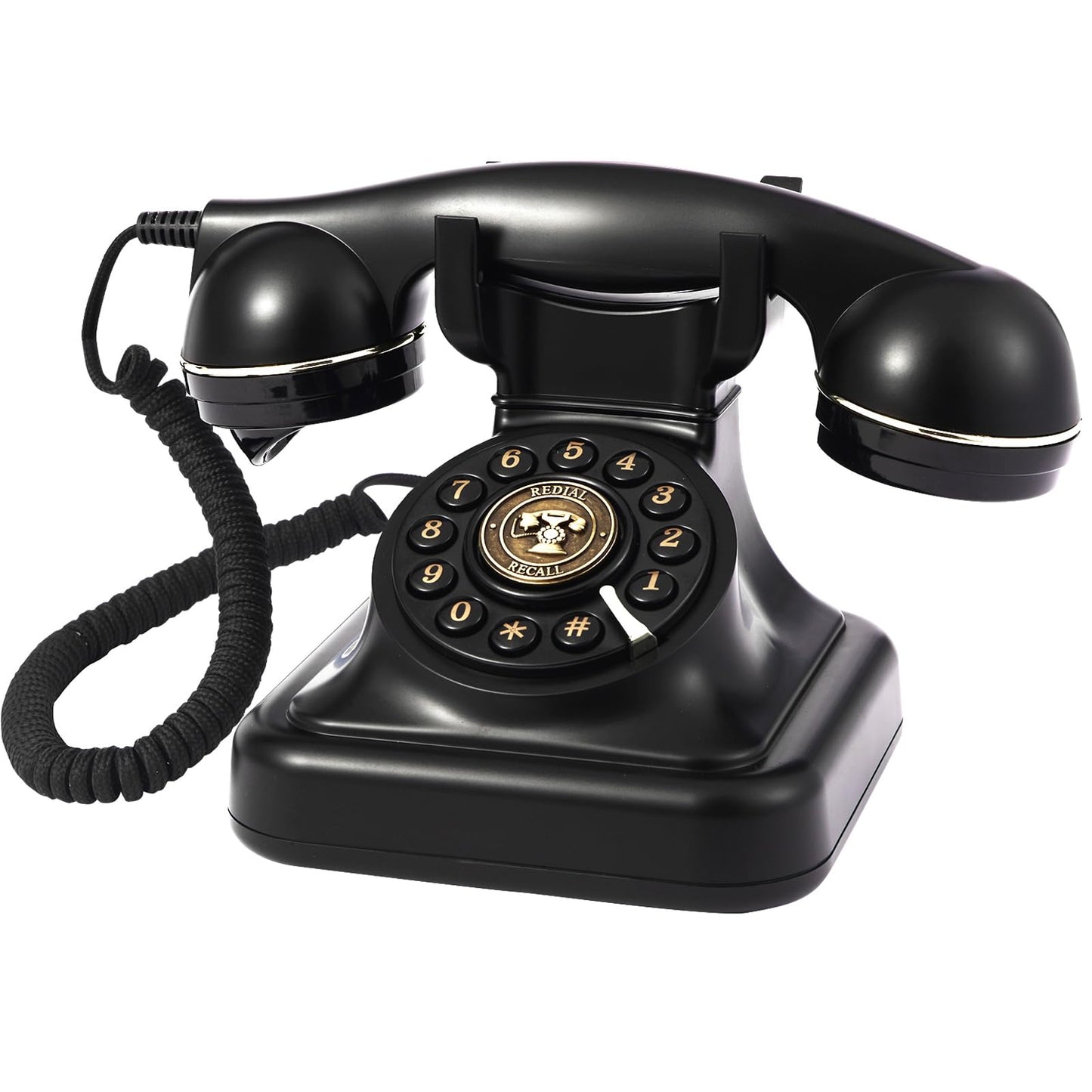 Audio Guest Book Wedding Phone, Audio Guest Book Record Customized Audio Messages Guest Book Alternatives Classic Retro Phone for Parties Birthdays Rentals Confessions Special Occasions (Black)