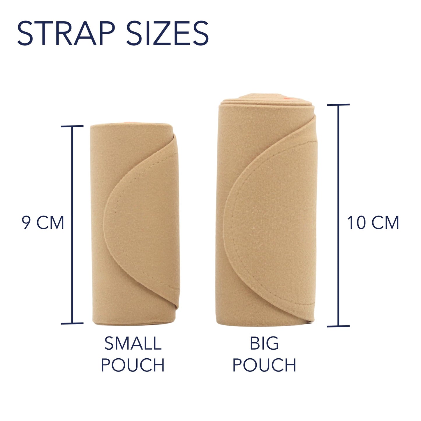 URSA Waist Strap - Ultra Slim, Breathable & Stretchy Microphone Transmitter Straps. Compatible with Most Transmitter/Receivers (Beige, Medium Waist - Big Pouch)
