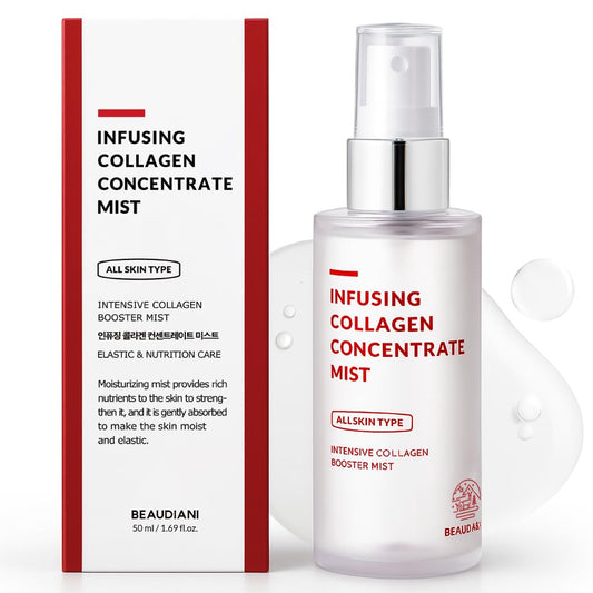 BEAUDIANI Collagen Facial Mist – Hydrating & Firming Spray for Face, Anti-Wrinkle Korean Skincare, Daily Moisturizer & Skin Tightening Mist with Nourishing Collagen (1.69 fl oz)