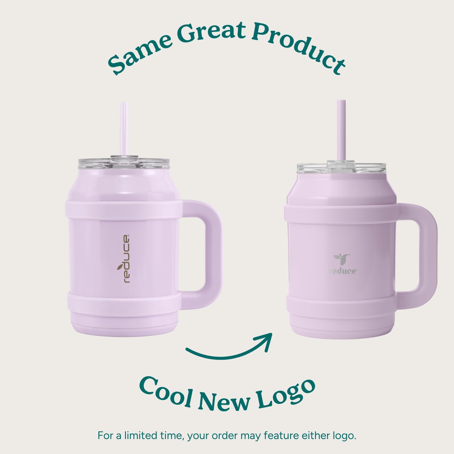 Reduce 50 oz Tumbler with Handle - Vacuum Insulated Stainless Steel Desk Mug with Sip-It-Your-Way Lid and Straw - Keeps Drinks Cold up to 36 Hours - Sweatproof, Dishwasher Safe - OM Phantom