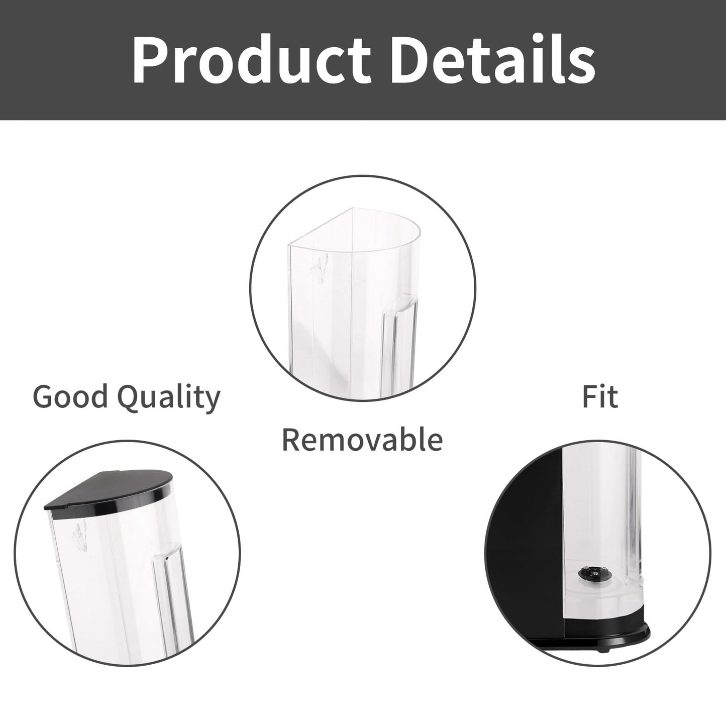 Replacement Water Reservoir for Keurig K-Express Coffee Maker, Replacement Water Tank with Black Lid Accessories Compatible with Keurig K-Express Coffee Machine Only