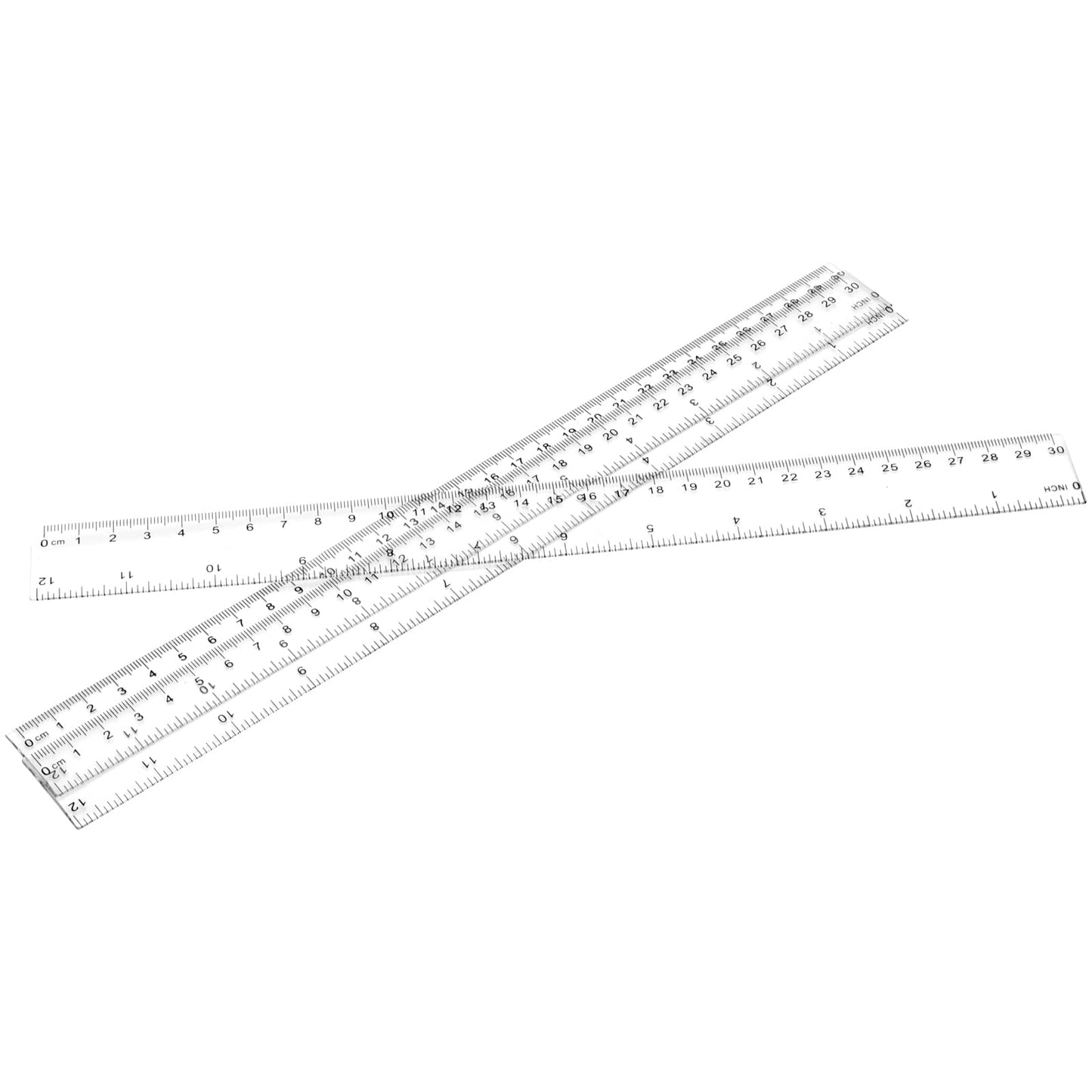 KEILEOHO 200 Pack 12 Inch Clear Plastic Ruler, Standard/Metric Straight Rulers, Flexible Transparent Rulers Measuring Tool for Classroom, Home, Office, Craft Room