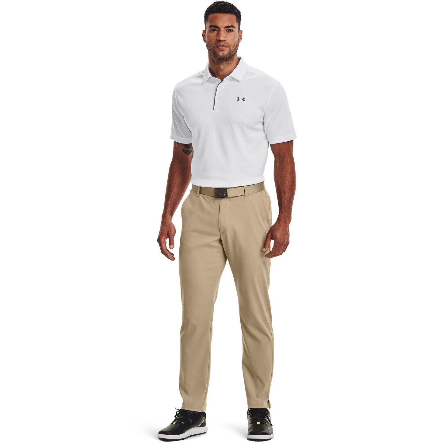 UNDER ARMOUR mens Tech Golf Polo ,Red (600)/Graphite,X-Large