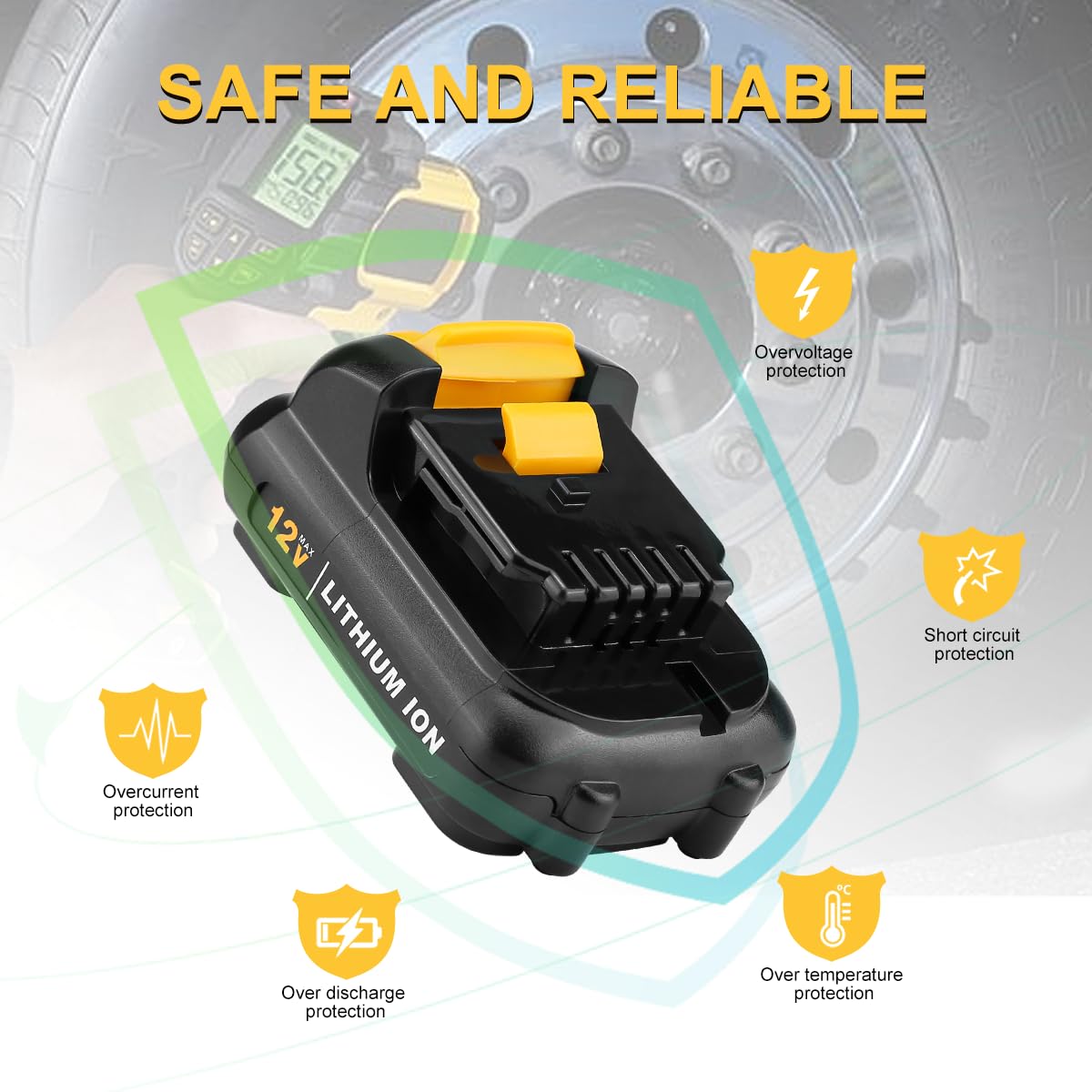 ANTRobut 2Pack 4.0Ah Replacement for Dewalt 12V Battery DCB124 DCB126 DCB120 DCB123 DCB125 DCB127 Compatible with 12V Power Tools