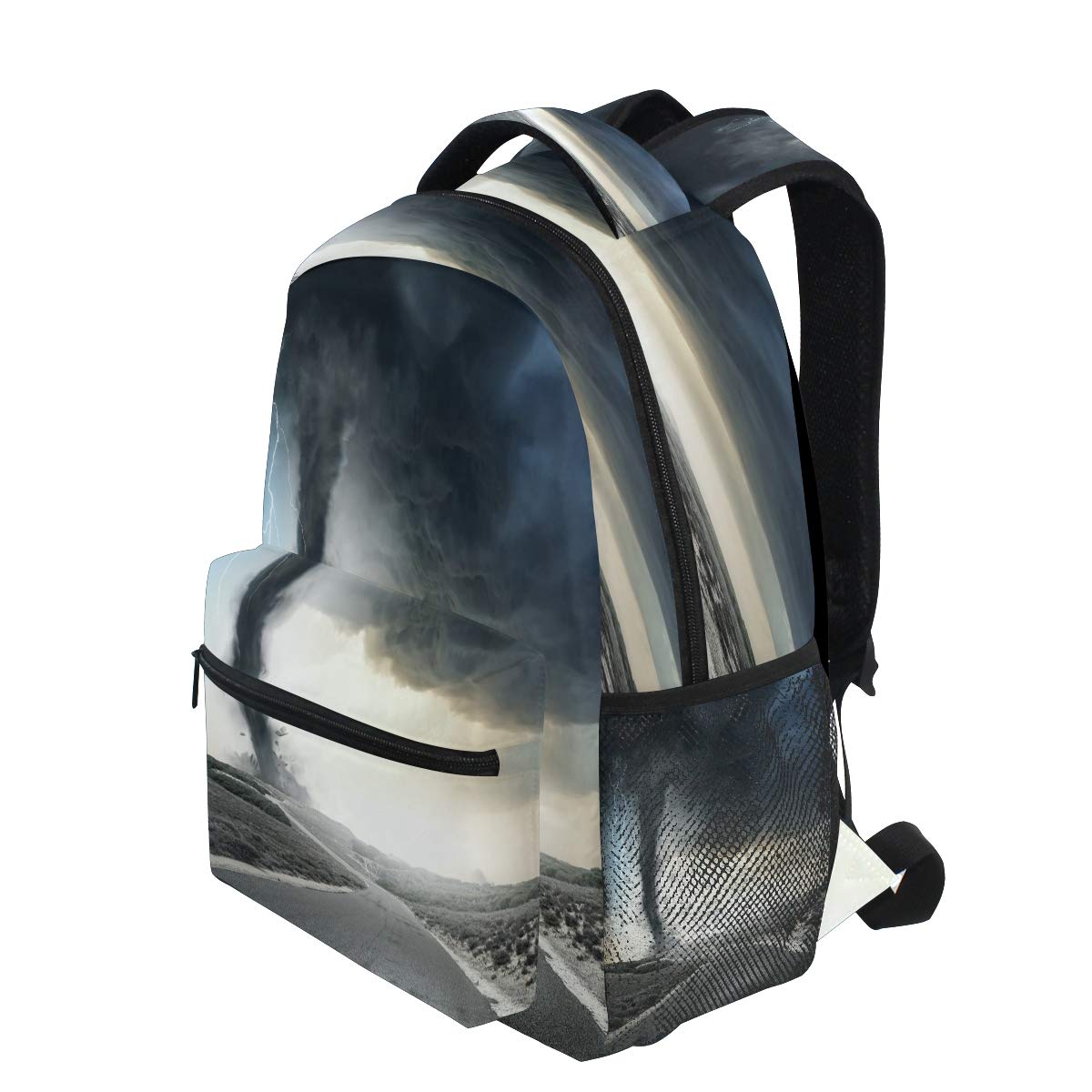 Blueangle Black Tornado Backpack Bookbags Laptop Backpack for Boys Girls Teens, College Backpack Water Resistant Travel Bookbag