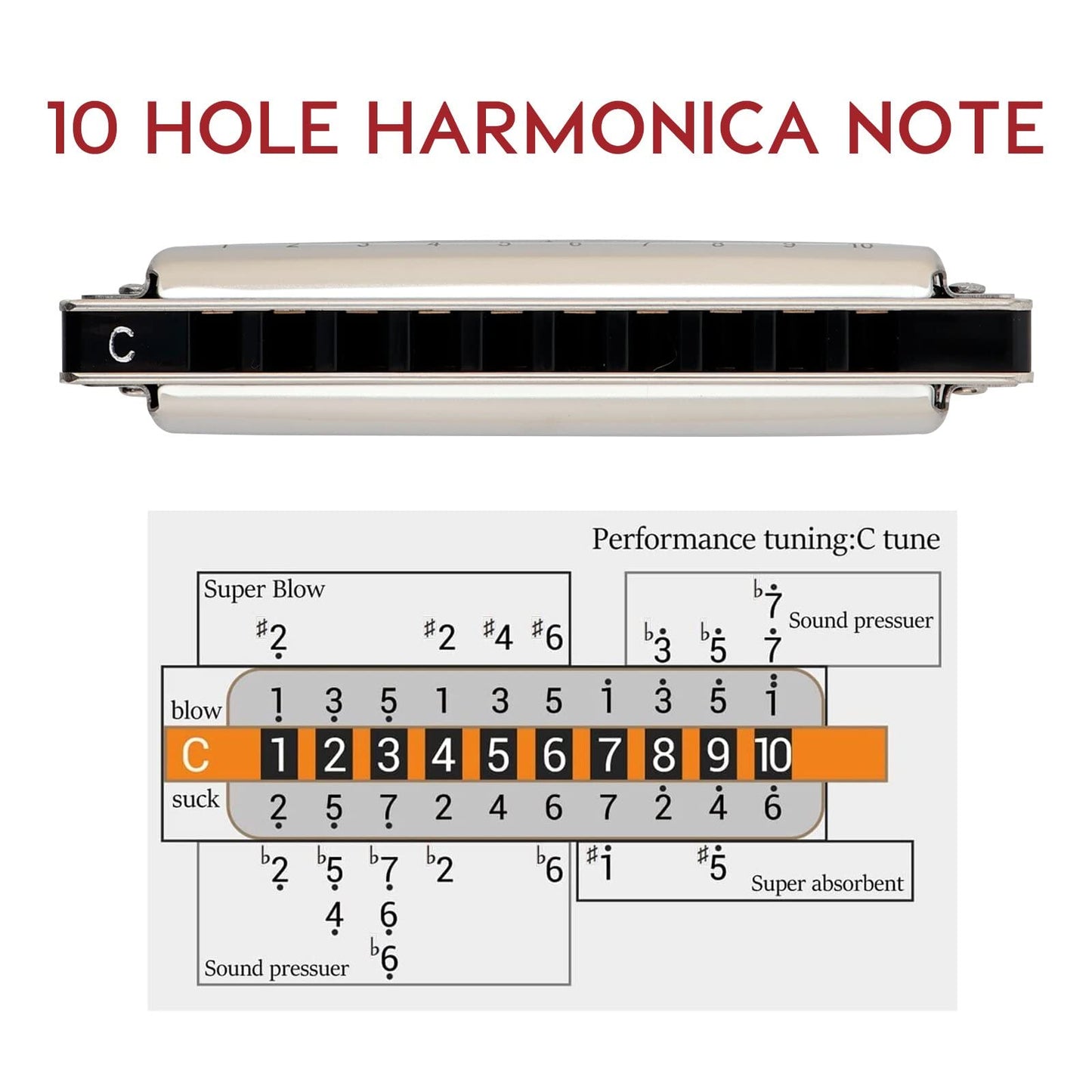 Harmonica Set of 3 C G A Key 10 Holes 20 Tones Blues Harp Diatonic Mouth Organ Harmonicas with EVA Protective Case for Adults Kids Beginner Professionals Pop Black New Year JDR North