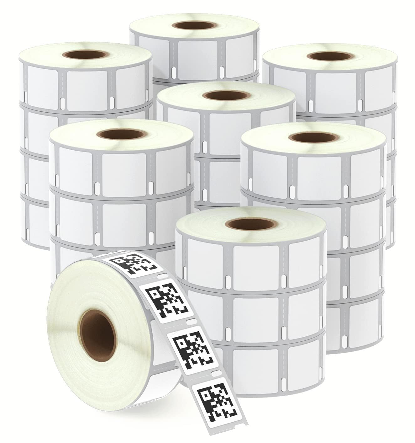 BETCKEY - Square Multipurpose Labels Replace for DYMO 30332 (1" x 1") - Compatible with DYMO Labelwriter 450, 4XL, NOT FIT 550 & 5XL [28 Rolls/21000 Labels]