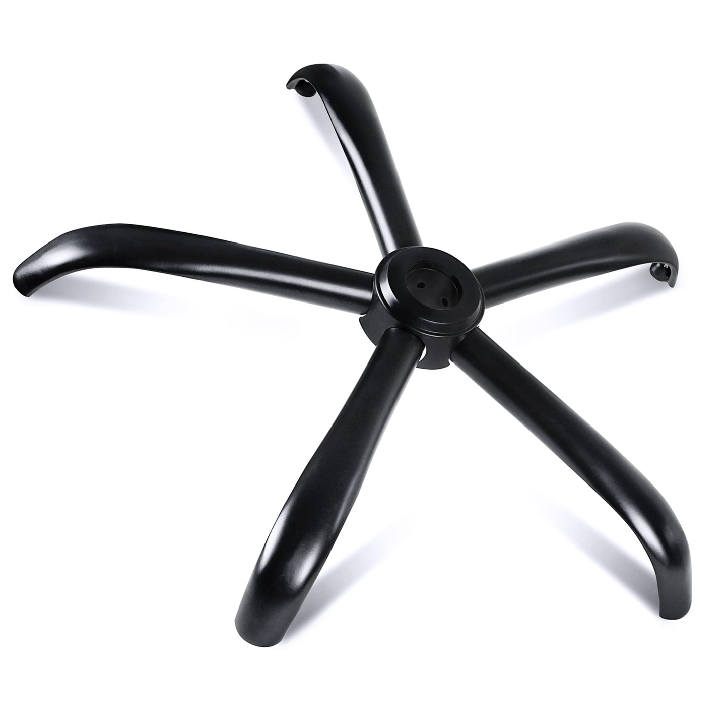 Sytopia 28" Heavy Duty Office Chair Base Replacement, Supports 2500 lbs, Metal Chair Base with Universal Gas Cylinder Hole and Caster Sockets, Matte Black