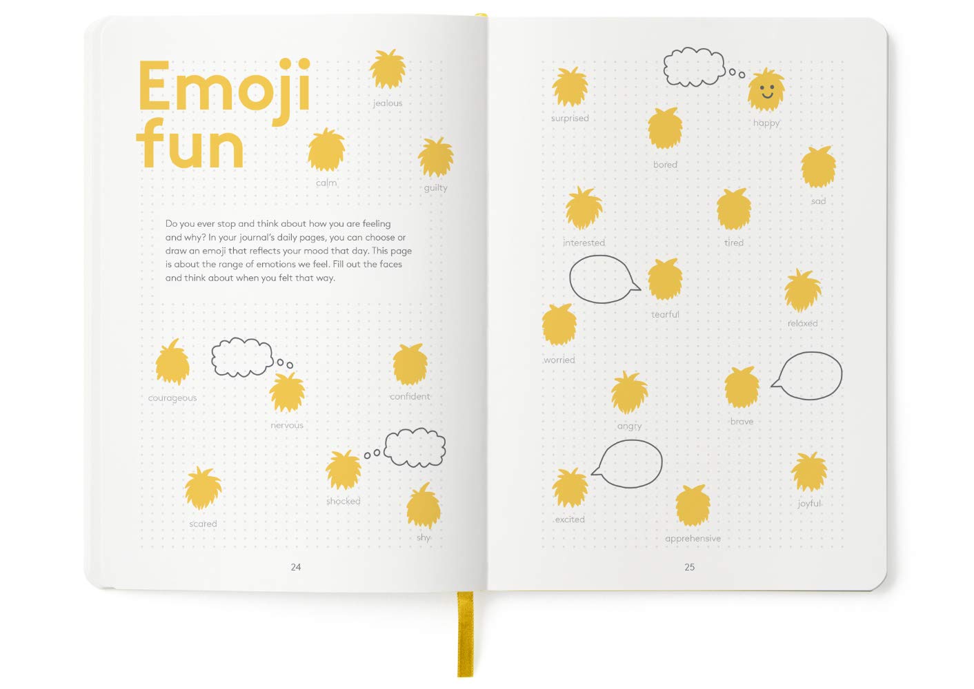 HappyMe - Gratitude Journal for Kids with Daily Prompts, Writing Notebook to Express Thoughts & Feelings, Growth Mindset and Learning Tool for Ages 6-12, Perfect for Reflection, English (US), (Yellow)