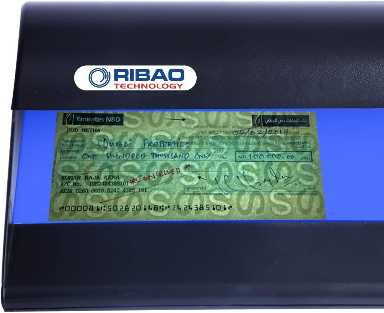 Ribao SLD-16 Bill Detector with UV and Watermark Counterfeit Detection, Money Checker, ID Card/Passport Identification and verification, Business and Office use
