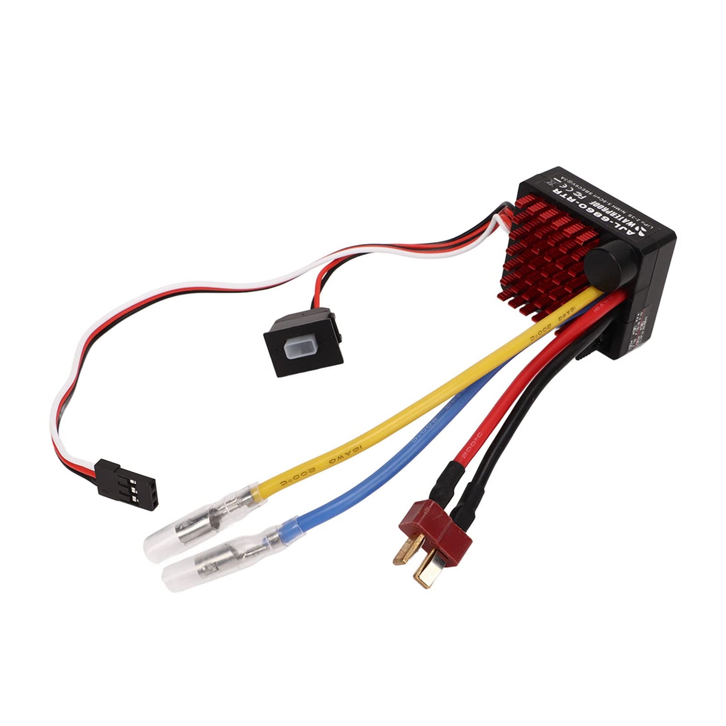 Brushed ESC, Waterproof Dustproof Brushed ESC Electric Speed Controller, ESC Brushed Motor 6V 3A BEC with 3 Modes for 1/10 RC Car, Truck Models, Boat Models, Tanks