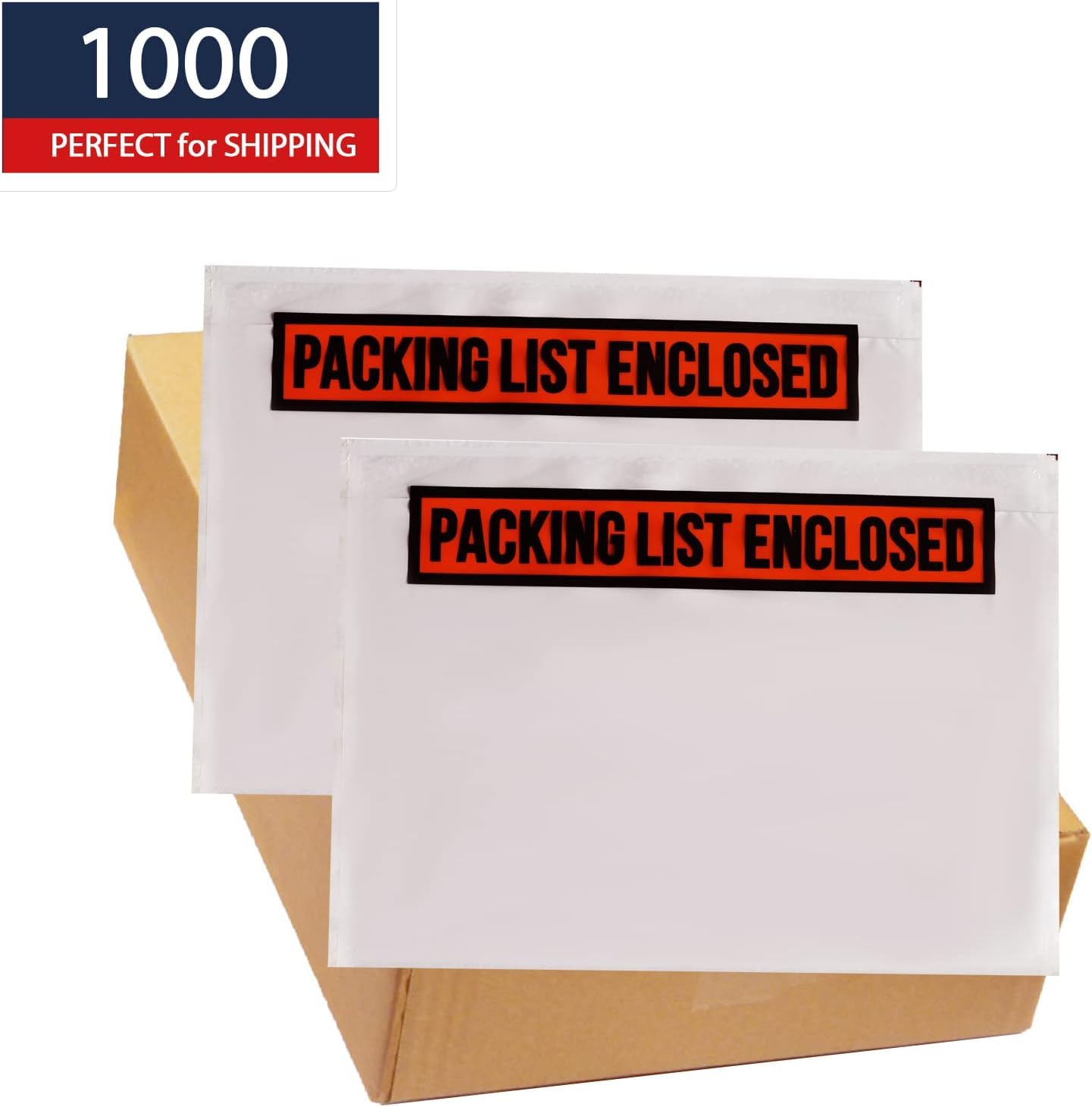 1000 PCS 4.5"x 5.5"Packing List Envelopes Packing Slip Pouches Self-Adhesive Plastic Shipping/Mailing Pouch Enclosed Bags for Packing Slips Invoice Label