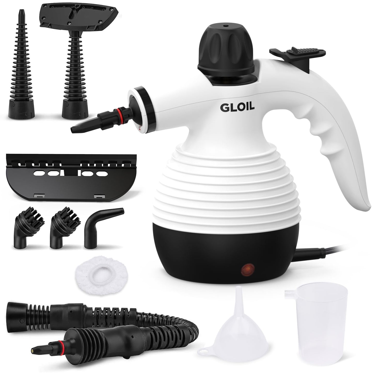 GLOIL Handheld Steam Cleaner, Multifunctional High-Temperature Steam Cleaner, Portable Steam Cleaner Ideal for Cleaning Range Hoods, Microwaves, Tiles, Curtains, Sofas, Countertops, and Car Interiors.