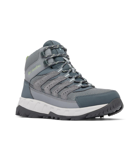 Columbia Women's Strata Trail Mid Waterproof, Titanium Grey Steel/Sage Leaf, 6