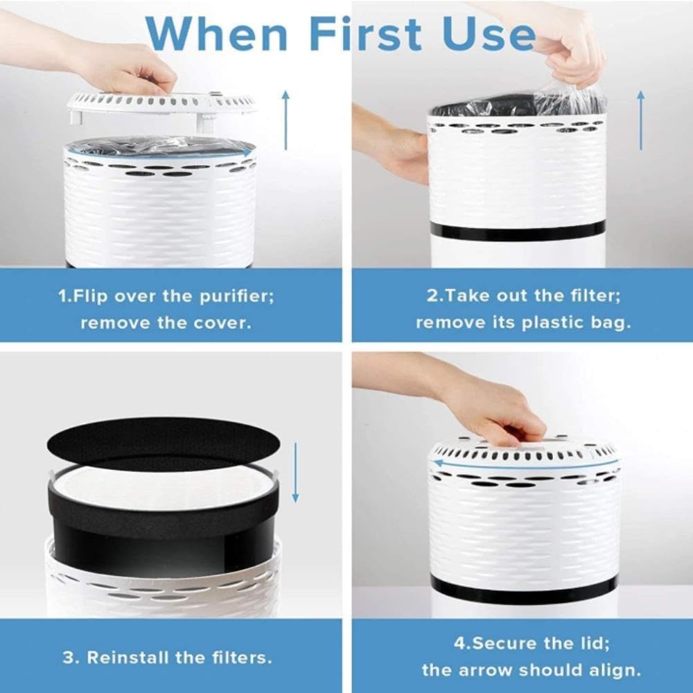 Levoit LV-H132 Air Purifier Replacement Filter, Genuine 3-in-1 Air Filter with High-Efficiency Activated Carbon, Removes Smoke, Odors, Allergens, Pollen, LV-H132-RF, 2 Pack