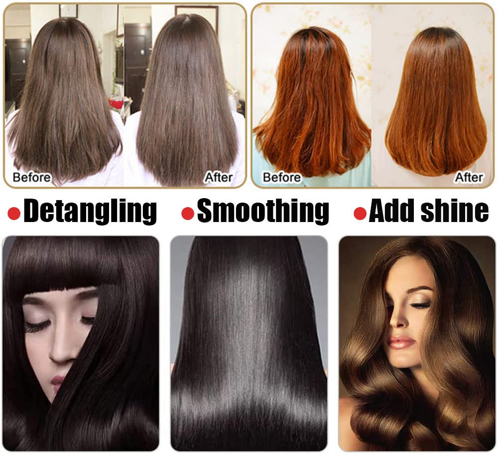 Boar Bristle Detangling Paddle Hair Brush for Curly Fine Wavy Natural Hair, Anti-frizz Detangler Brush Boar Nylon Mixed Bristle Styling Hairbrush for Women and Men