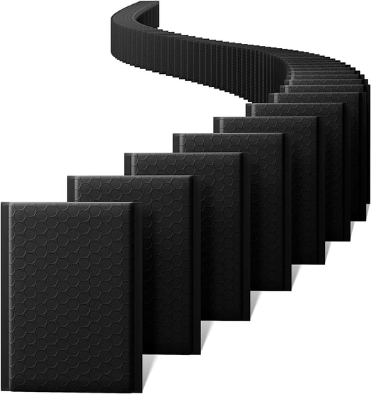 Metronic Bubble Mailers 4x8 Inch 100 Pack Usable Size 4x7 Black Padded Envelopes Self-Seal, Cushioning Padded Mailers for Christmas Gifts, Small Items, Makeup Supplies