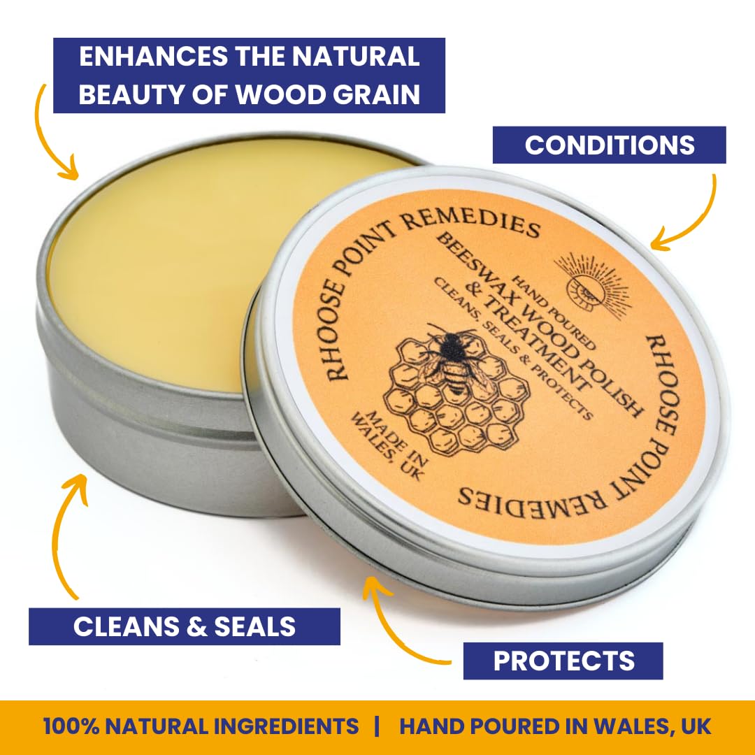 Beeswax Furniture Polish & Conditioner for Wood Enhances the Natural Beauty of Oak Pine Beech & More Seals & Protects for a Perfect Finish Wood Bees Wax Polish to Protect & Enhance any Wooden Surface
